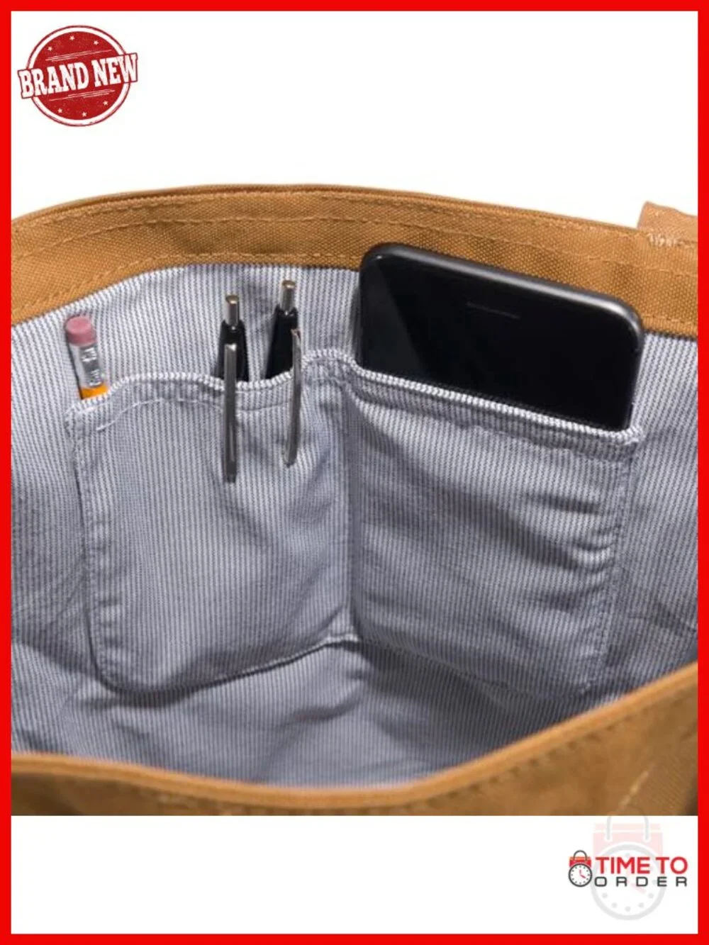 Vertical Open Tote, Durable Water-Resistant Tote Bag